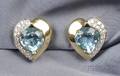 Aquamarine and Diamond Earclips Jewels by Angelo LLC