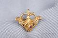 Art Nouveau 14kt Gold Gemset Watch Pin Riker Bros