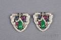Art Deco Platinum and Gemset Dress Clips