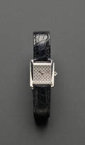 Ladys 18kt White Gold and Diamond Wristwatch Cartier