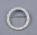 Platinum and Diamond Circle Pin