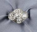 Art Deco Platinum and Diamond Fivestone Ring