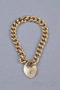 15kt Gold Padlock Bracelet
