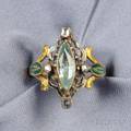 Renaissance Revival 18kt Gold Gemset Ring