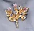 18kt Gold Platinum and Gemset Bouquet Brooch Boucheron Paris