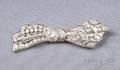 Art Deco Platinum and Diamond Bow Brooch