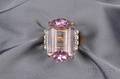 18kt Gold Kunzite and Diamond Ring
