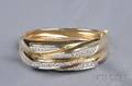 14kt Bicolor Gold and Diamond Bangle Bracelet