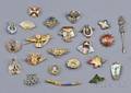 Group of Antique and Vintage Mardi Gras Fraternal Society Related Pins
