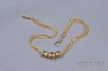 Antique 14kt Gold Fob Chain and Slides