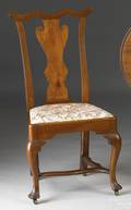 Delaware Valley Queen Anne walnut dining chair ca 1760