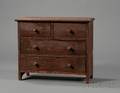 Miniature Brownpainted Pine Chest of Drawers