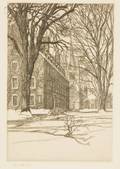 Samuel V Chamberlain American 18951975 The Harvard Yard Cambridge