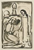 Georges Rouault French 18711958 Christ prenant cong da sa mre