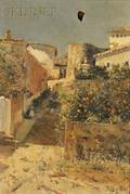 Joan Roig y Soler Spanish 18521909 The Shady StreetAn Italian View
