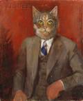 Kay Mollison American b 1896 Gentleman Cat Portrait