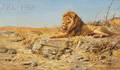 Willi Wilhelm Lorenz German 19011981 Lion at Rest