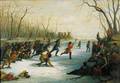 Attributed to Seth Eastman American 18081875 Ball Play of the Sioux on the St Peters River in Winter
