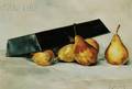 John Haberle American 18561933 Still Life with Pears and Pan