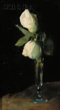 Herbert Dalziel British 18581941 Still Life with White Roses