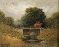George William Whitaker American 18401916 Hay Wagon on a Bridge