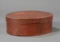 Redstained Oval Lappedseam Covered Pantry Box
