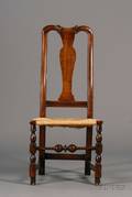 Queen Anne Carved Maple Spanishfoot Side Chair