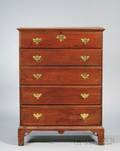Chippendale Pine Thumbmolded Chest over Three Drawers