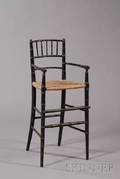 Blackpainted Bambooturned High Chair