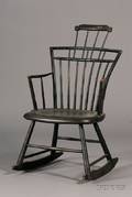 Blackpainted Combback Rocking Arm Chair