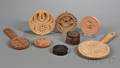 Eight Wooden and Pottery Items
