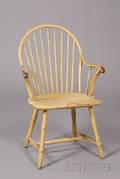 Painted Bowback Windsor Chair with Applied Arms