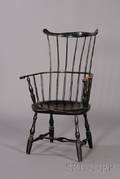 Blackpainted Windsor Fanback Armchair