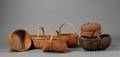 Six Woven Splint Baskets