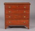Pine Thumbmolded Chest over Two Drawers