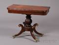 Classical Mahogany Carved and Mahogany Veneer Games Table