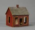 Small Painted Wooden Dollhouse