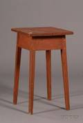 Federal Redpainted Stand on Square Splayed Tapering Legs