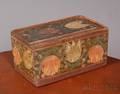 Polychrome Paintdecorated Slidelid Box with Tulip Motifs