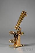 Brass Binocular Microscope by A Ross