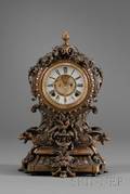 Franconia Bronze Mantel Clock by Ansonia