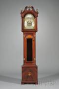 Mahogany Tall Clock Retailed by Bigelow  Kennard