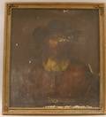Framed Oil on Canvas Portrait of a Man by Dimitri Romanovski American d 1971 After Rembrandt Harmensz
