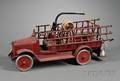 Buddy L Redpainted Steel Ladder Truck