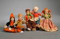 Five Cloth Dolls in Dutch Costume