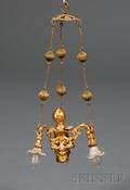 Marklin Brass Dollhouse ThreeBranch Chandelier