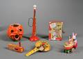 Group of Holiday Noisemakers and Other Items