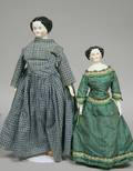 Two China Shoulder Head Dolls