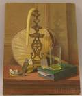 Unframed 20th Century American School Oil on Canvas of a Still Life with Cigarettes
