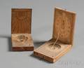 Two German Fruitwood Pocket Sundials